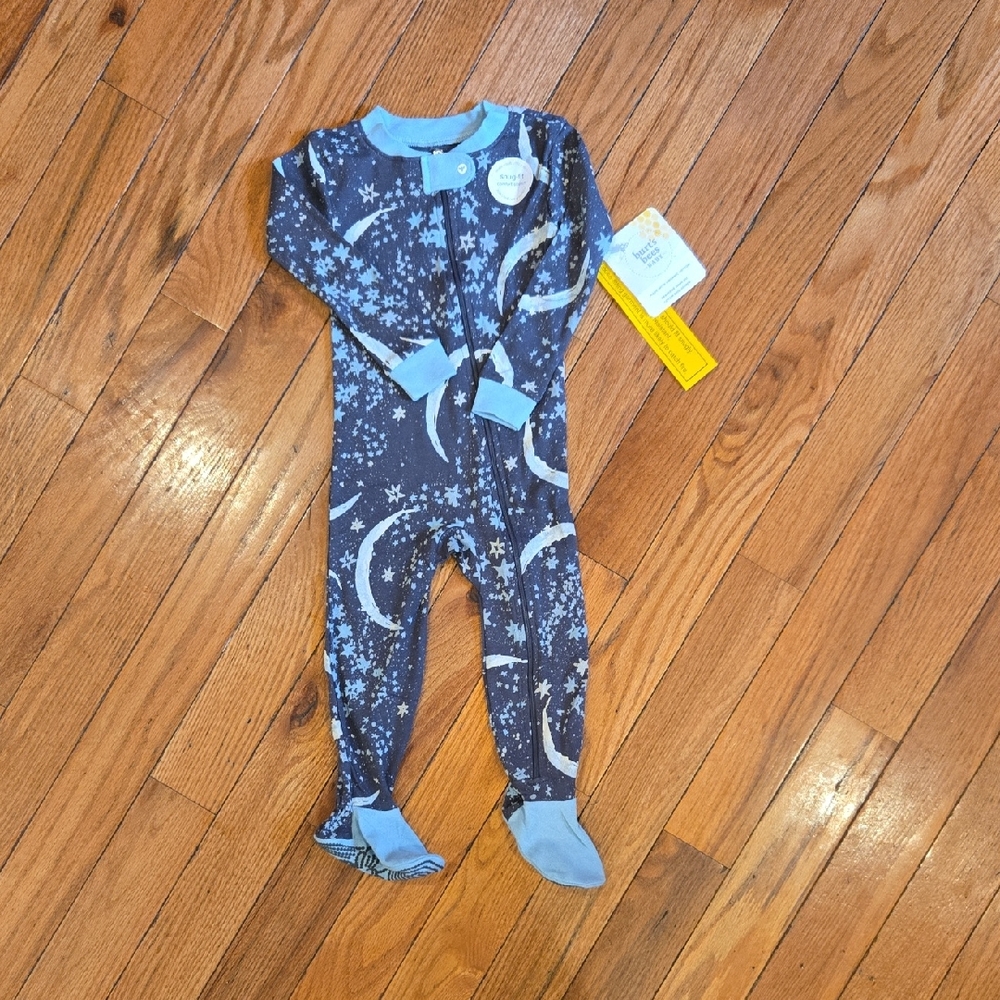 18M Burt's Bees Zipped Footy Pajamas - NWT